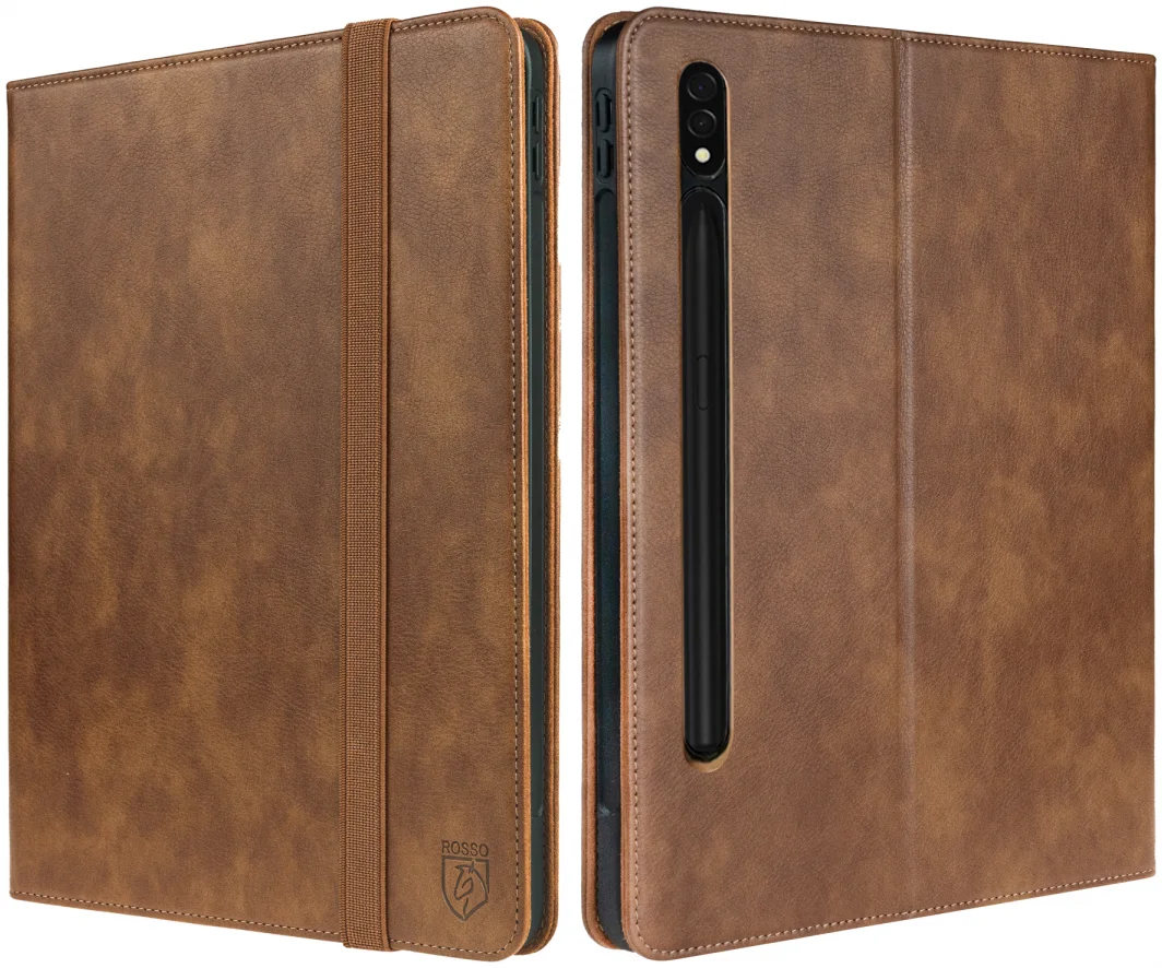 Rosso Element Samsung Galaxy Tab S9 Plus Hoes Book Case Bruin afbeelding 2