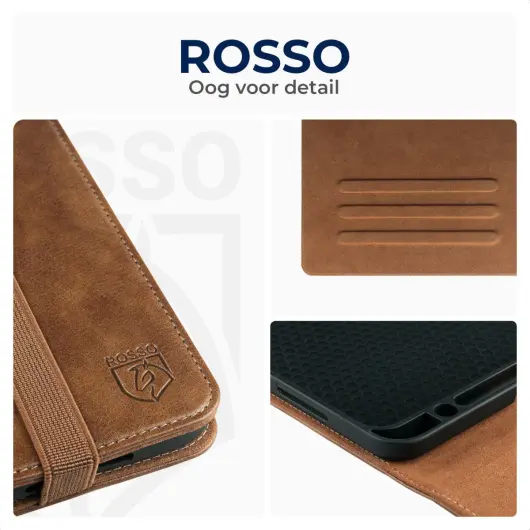 Rosso Element Samsung Galaxy Tab S9 Plus Hoes Book Case Bruin afbeelding 5
