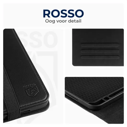 Rosso Element Samsung Galaxy Tab S9 Plus Hoes Book Case Zwart afbeelding 5