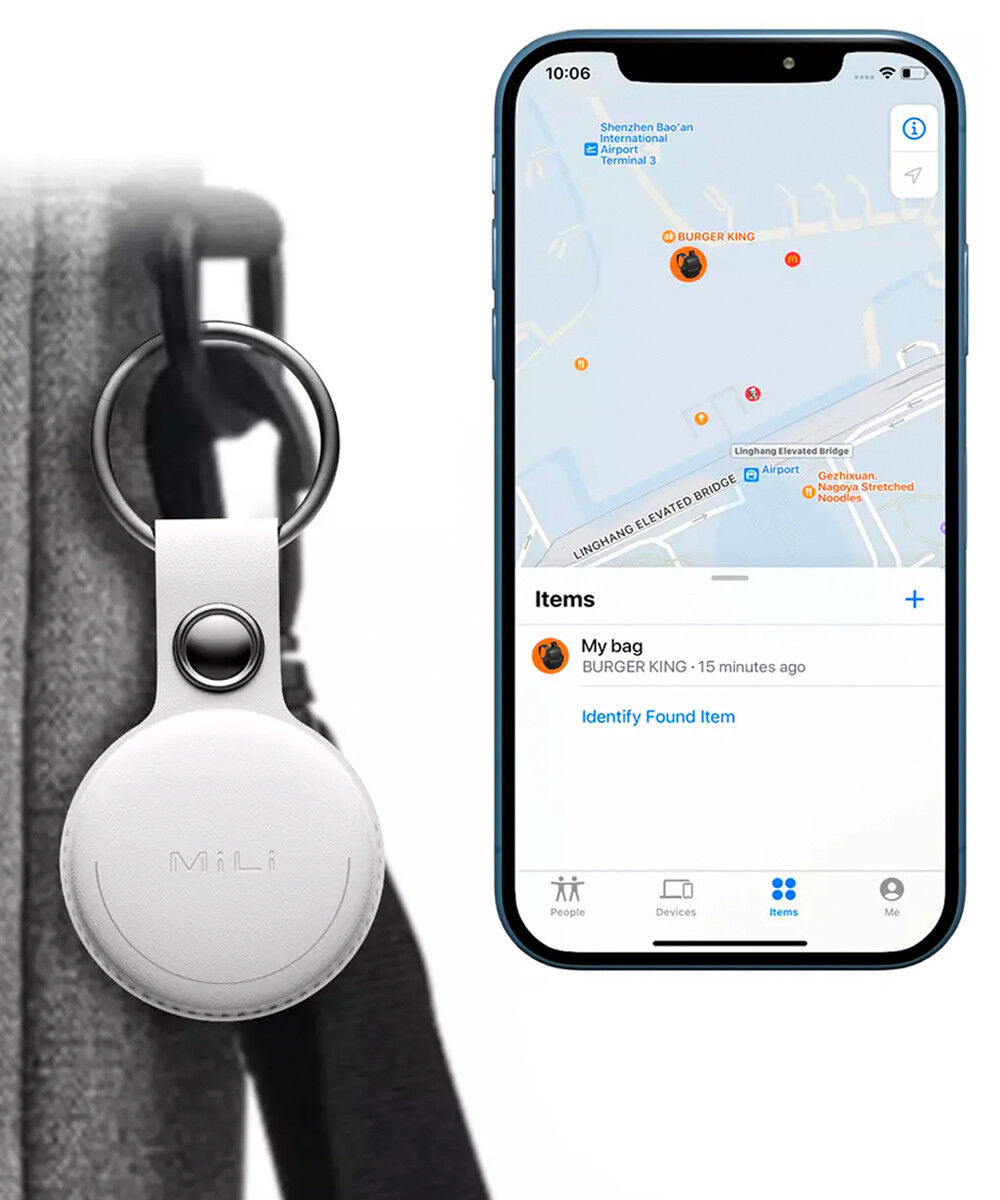 MiLi MiTag iOS FindMy Bluetooth Tracker met Sleutelhanger Wit (1-Pack) afbeelding 10