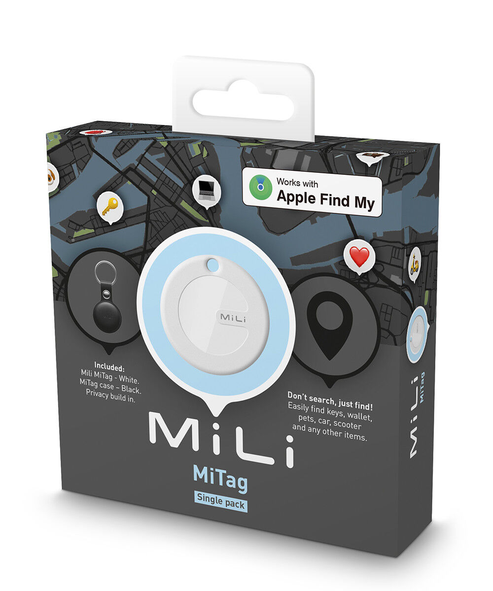 MiLi MiTag iOS FindMy Bluetooth Tracker met Sleutelhanger Zwart (1-Pack) afbeelding 12