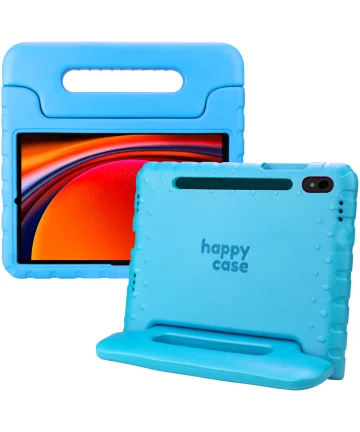 HappyCase Samsung Galaxy Tab S9 Kinder Tablethoes met Handvat Blauw Hoesjes