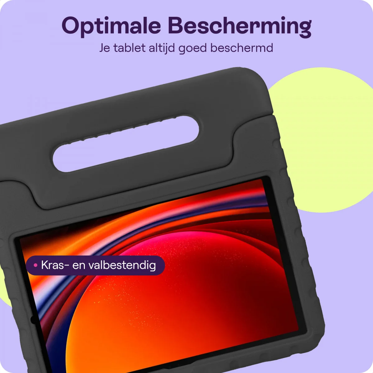 HappyCase Samsung Galaxy Tab S9 Kinder Tablethoes met Handvat Zwart afbeelding 6
