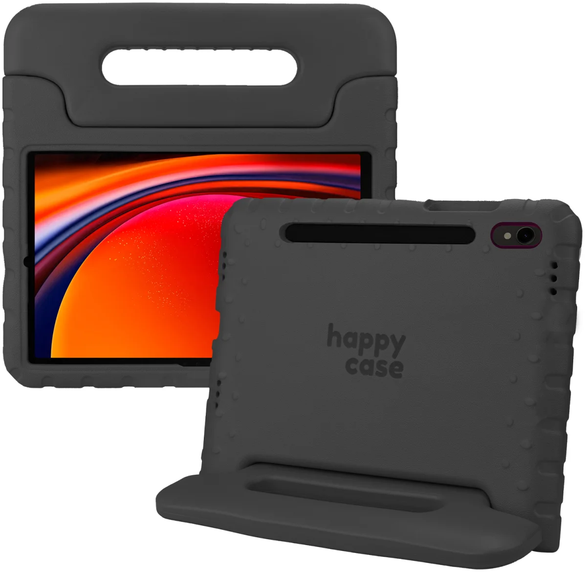 HappyCase Samsung Galaxy Tab S9 Kinder Tablethoes met Handvat Zwart afbeelding 1