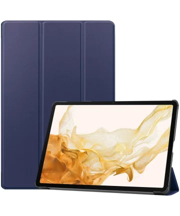 Samsung Tab S9 Plus / S9 FE Plus Hoes Book Case met Standaard Blauw Hoesjes