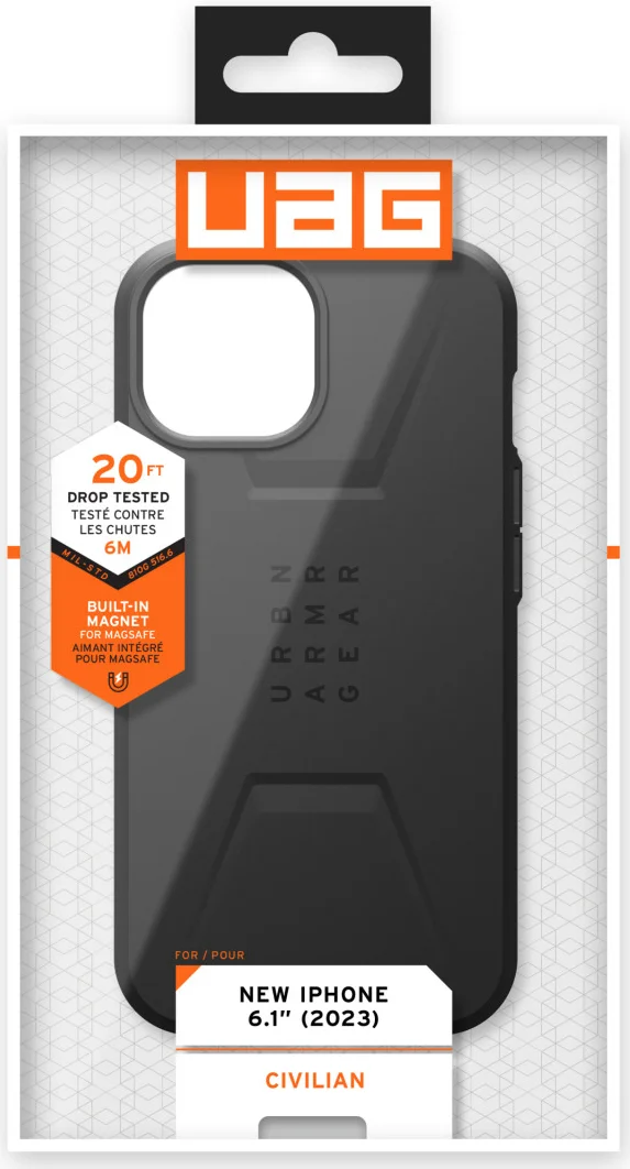 Urban Armor Gear Civilian Apple iPhone 15 Hoesje MagSafe Zwart afbeelding 19