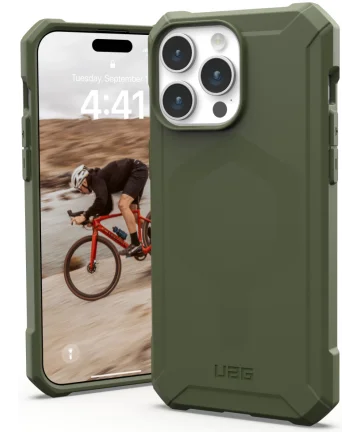 UAG Essential Armor Apple iPhone 15 Pro Max Hoesje MagSafe Olive Hoesjes