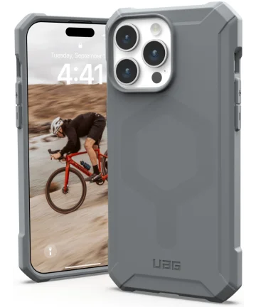 UAG Essential Armor Apple iPhone 15 Pro Max Hoesje MagSafe Zilver Hoesjes