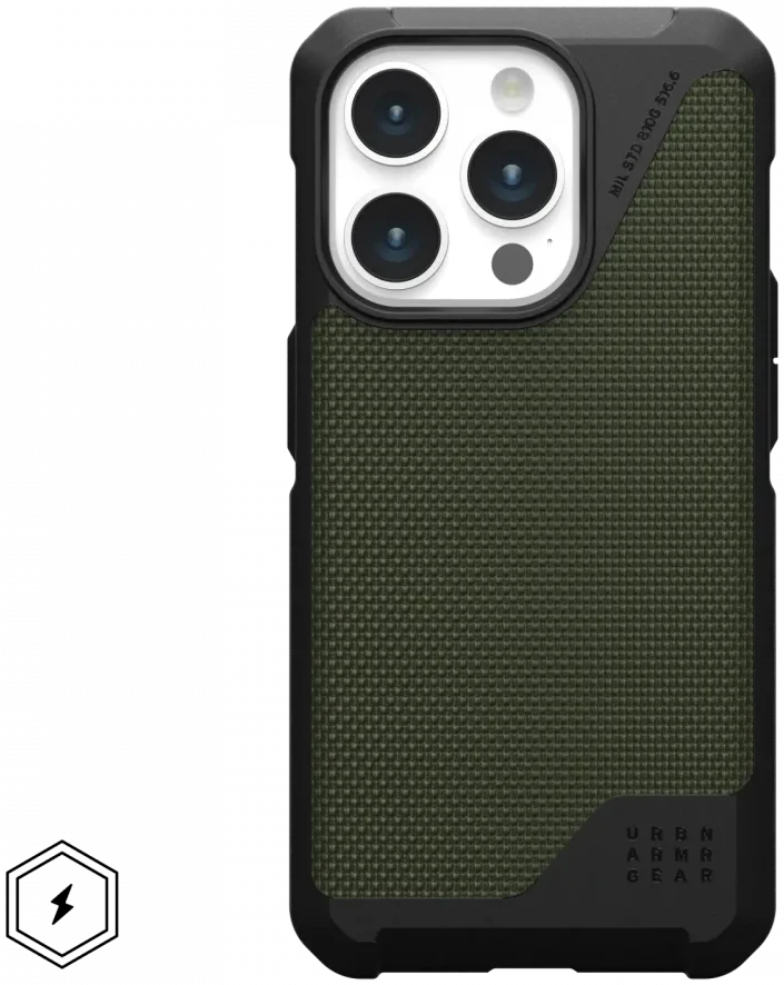 Urban Armor Gear Metropolis LT Series iPhone 15 Pro MagSafe Olive afbeelding 2