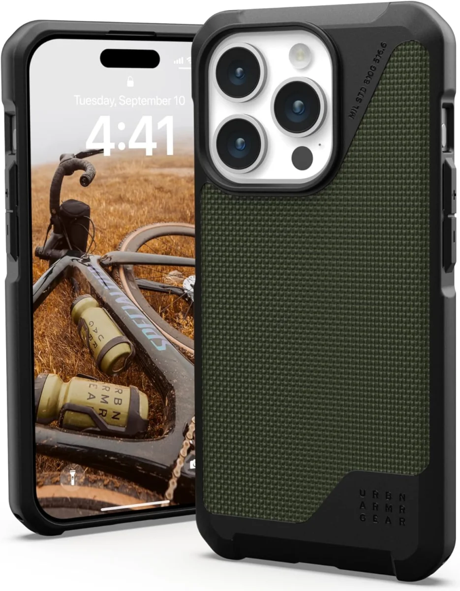 Urban Armor Gear Metropolis LT Series iPhone 15 Pro MagSafe Olive afbeelding 1