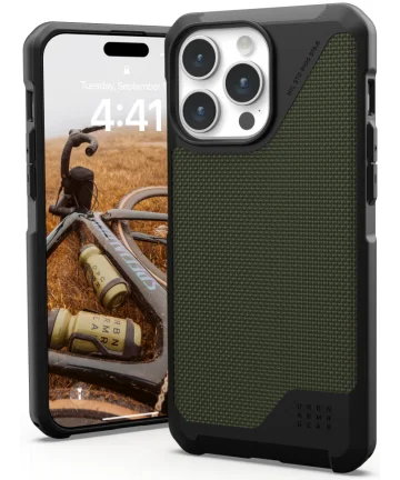 Urban Armor Gear Metropolis LT Series iPhone 15 Pro Max MagSafe Olive Hoesjes
