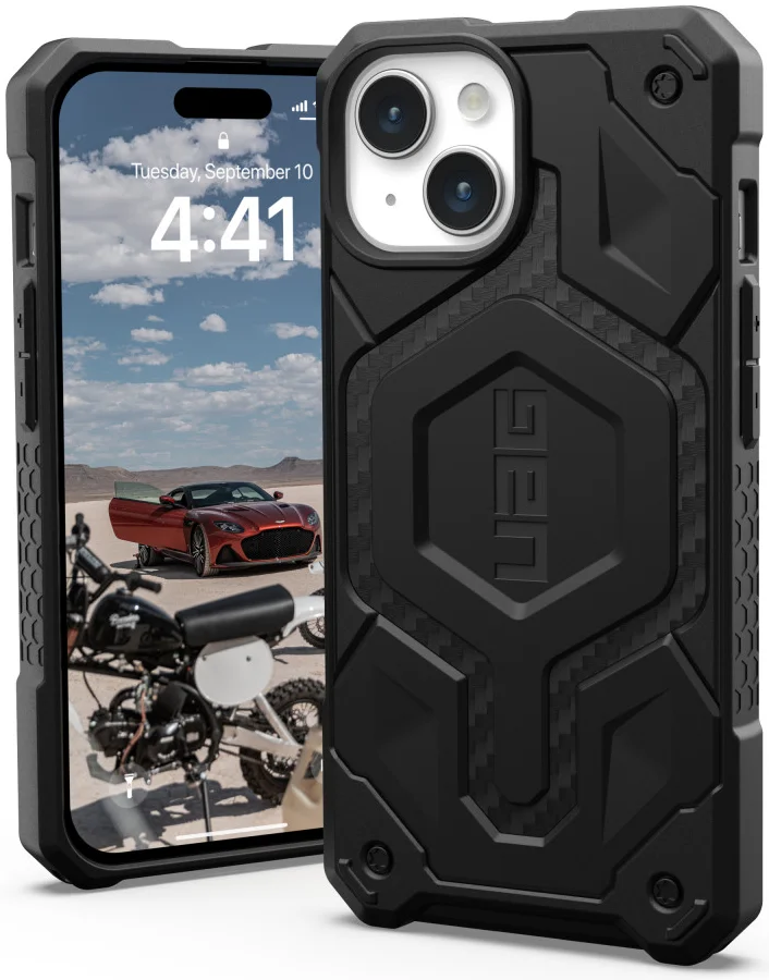 Urban Armor Gear Monarch Pro iPhone 15 MagSafe Carbon Fiber afbeelding 1