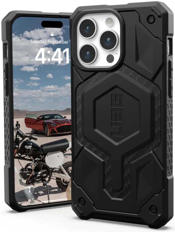 Urban Armor Gear Monarch Pro iPhone 15 Pro Max MagSafe Carbon Fiber afbeelding 1