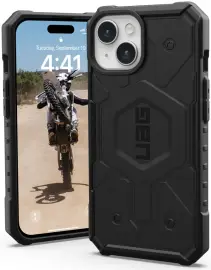 Urban Armor Gear Pathfinder Apple iPhone 15 Hoesje Magsafe Zwart