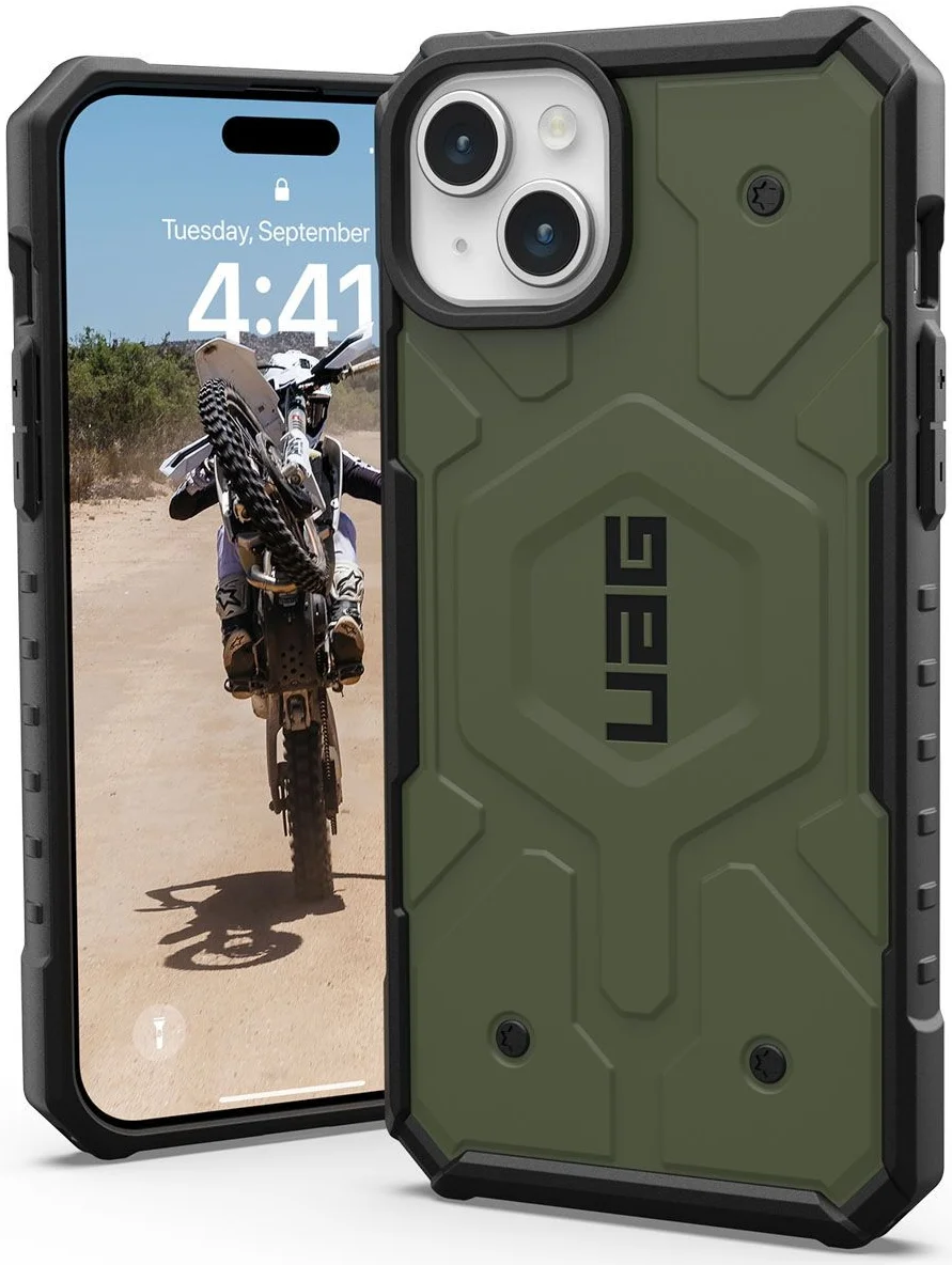 Urban Armor Gear Pathfinder Apple iPhone 15 Plus Hoesje Magsafe Olive afbeelding 1