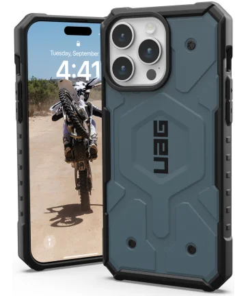 Urban Armor Gear Pathfinder iPhone 15 Pro Max Hoesje Magsafe Blauw Hoesjes