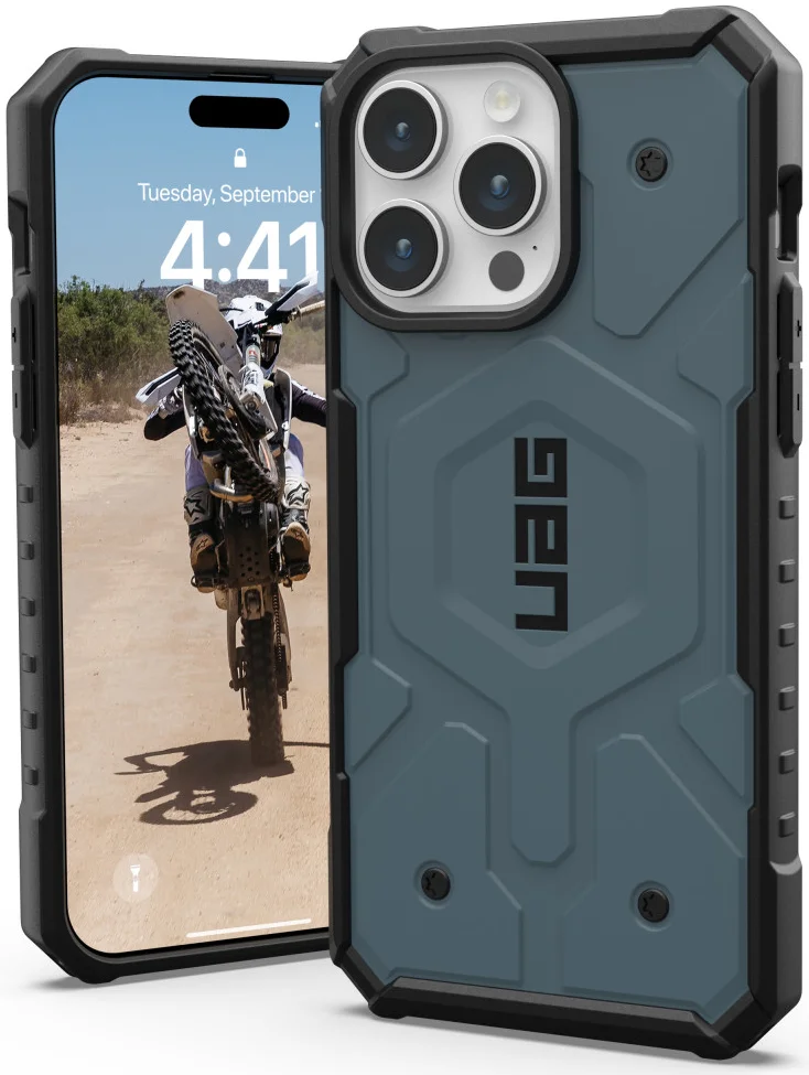 Urban Armor Gear Pathfinder iPhone 15 Pro Max Hoesje Magsafe Blauw afbeelding 1