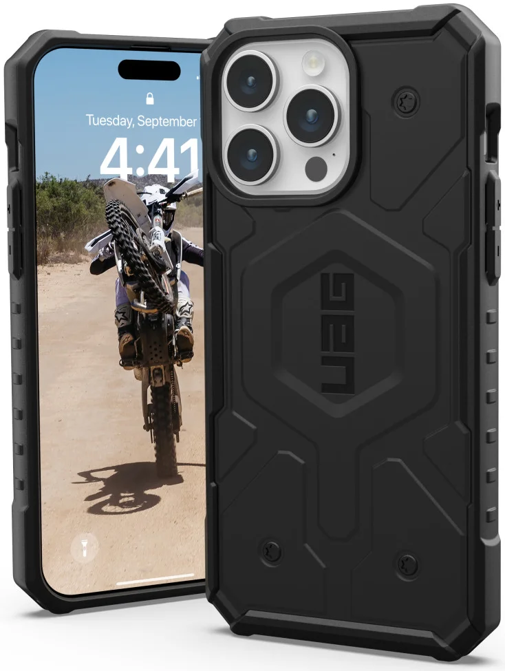Urban Armor Gear Pathfinder iPhone 15 Pro Max Hoesje Magsafe Zwart afbeelding 1