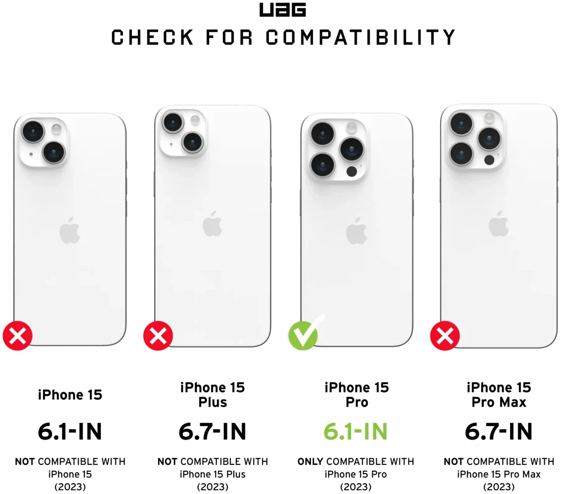 Urban Armor Gear Pathfinder Apple iPhone 15 Pro Hoesje Back Cover Camo afbeelding 3