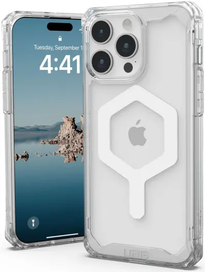 Urban Armor Gear Plyo iPhone 15 Pro Max Hoesje met MagSafe Ice Goud afbeelding 1