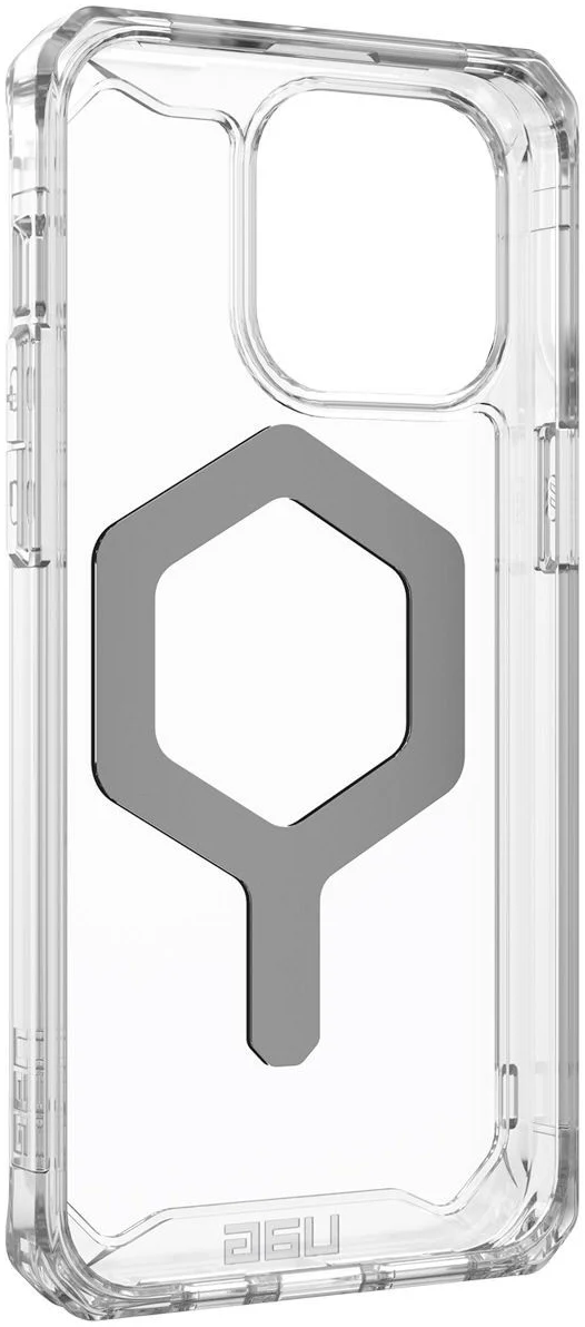 Urban Armor Gear Plyo iPhone 15 Pro Max Hoesje met MagSafe Ice Zilver afbeelding 3