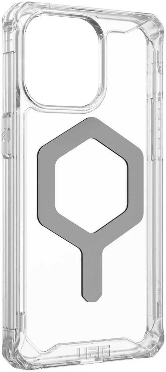 Urban Armor Gear Plyo iPhone 15 Pro Max Hoesje met MagSafe Ice Zilver afbeelding 4