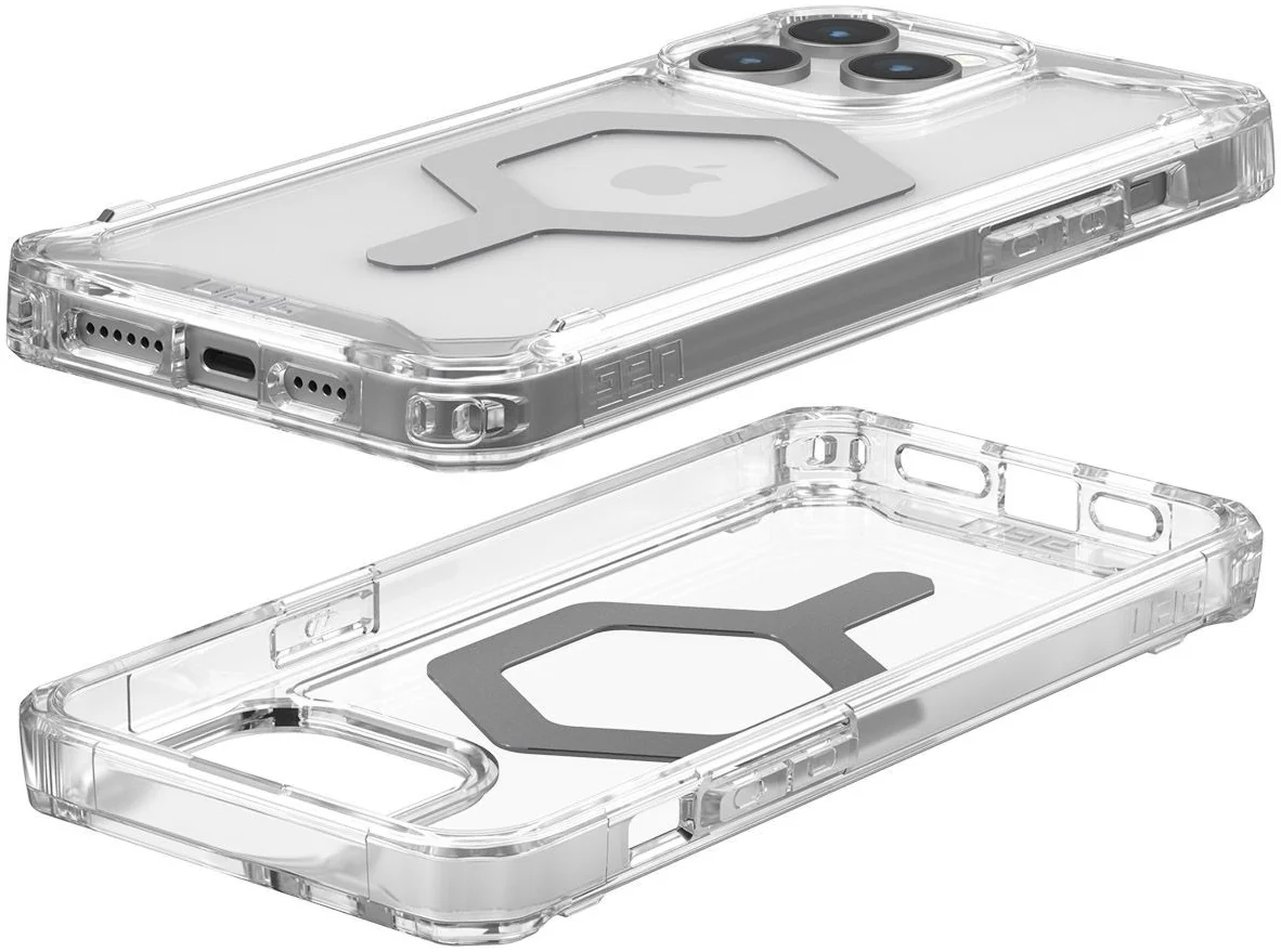 Urban Armor Gear Plyo iPhone 15 Pro Max Hoesje met MagSafe Ice Zilver afbeelding 5