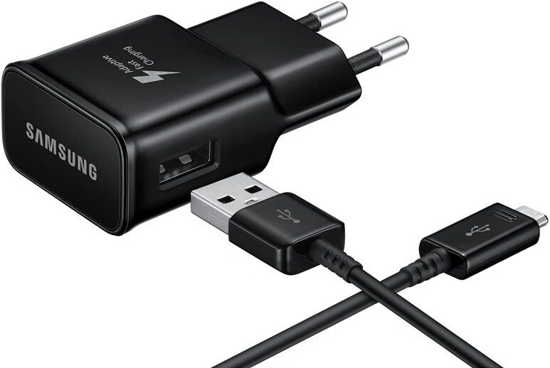 Originele Samsung 15W Travel Adapter met Micro-USB Kabel 1 Meter Zwart afbeelding 1