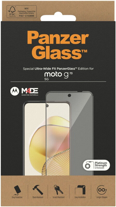 PanzerGlass Ultra-Wide Motorola Moto G73 Screen Protector afbeelding 3