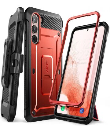 SUPCASE UB Pro Samsung Galaxy S23 Hoesje Full Protect Stand Rood Hoesjes