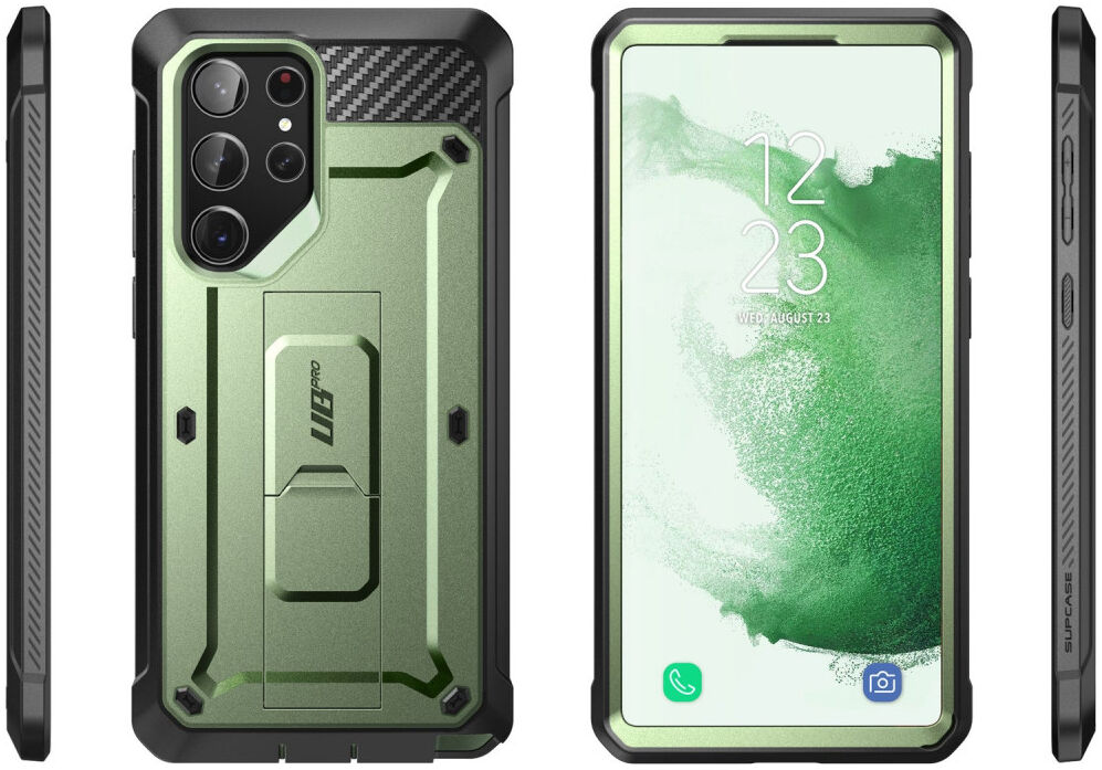 SUPCASE UB Pro Samsung S23 Ultra Hoesje Full Protect Kickstand Groen afbeelding 2