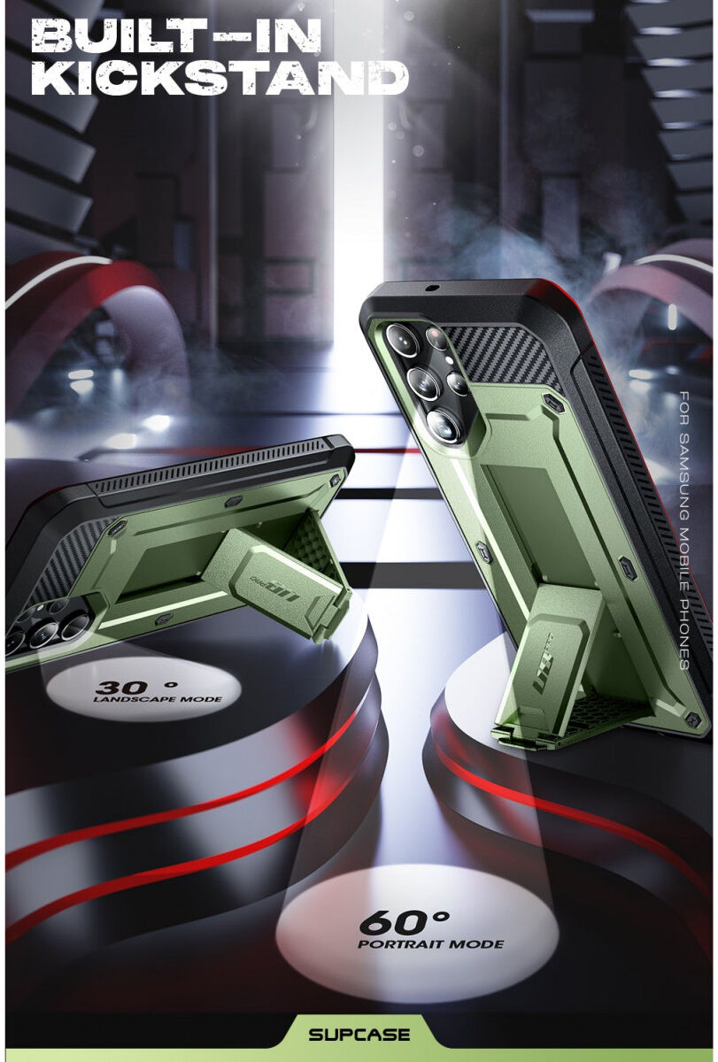 SUPCASE UB Pro Samsung S23 Ultra Hoesje Full Protect Kickstand Groen afbeelding 3