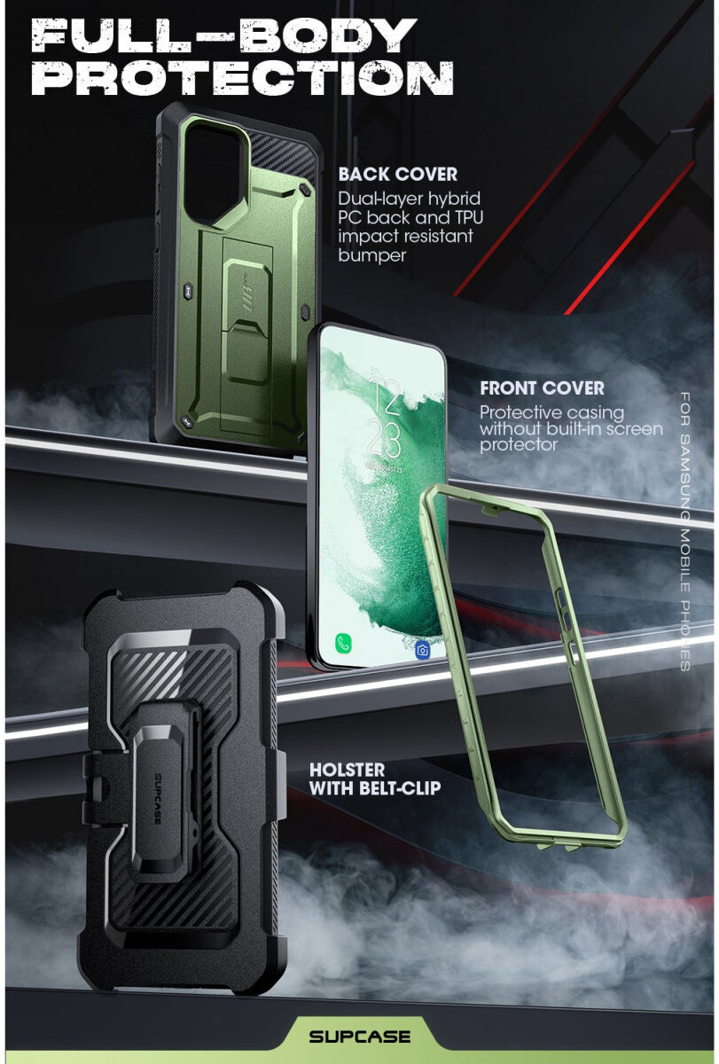 SUPCASE UB Pro Samsung S23 Ultra Hoesje Full Protect Kickstand Groen afbeelding 6