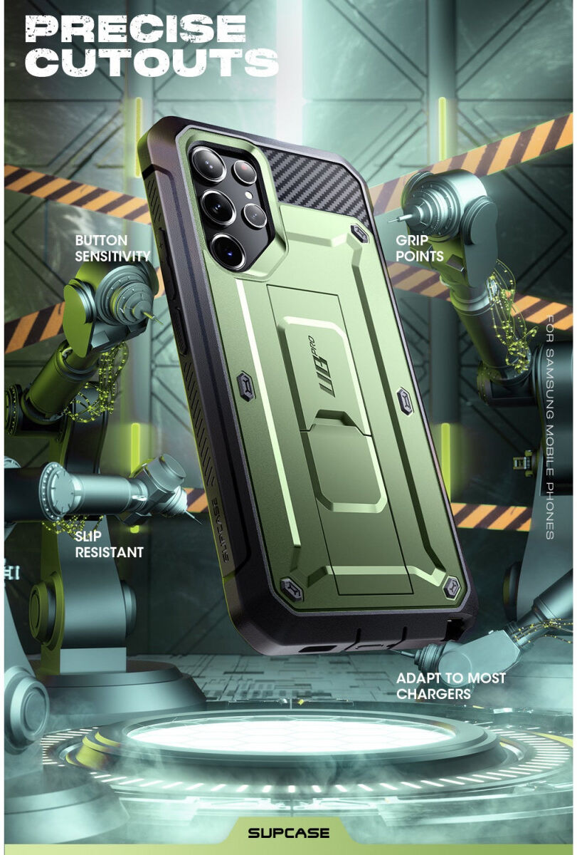 SUPCASE UB Pro Samsung S23 Ultra Hoesje Full Protect Kickstand Groen afbeelding 7