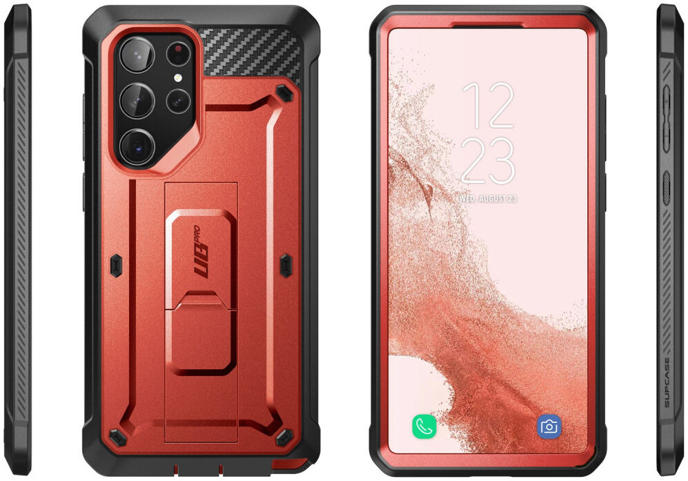 SUPCASE UB Pro Samsung S23 Ultra Hoesje Full Protect Kickstand Rood afbeelding 2