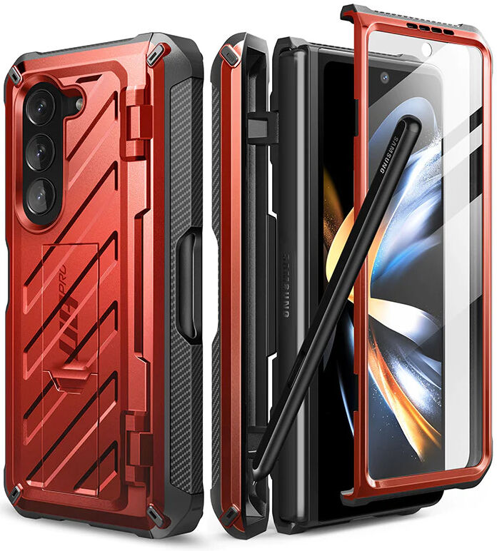 SUPCASE UB Pro Samsung Z Fold 5 Hoesje Full Protect Kickstand Rood afbeelding 1