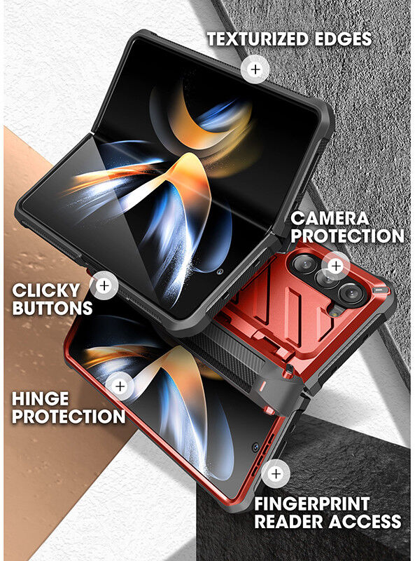 SUPCASE UB Pro Samsung Z Fold 5 Hoesje Full Protect Kickstand Rood afbeelding 4