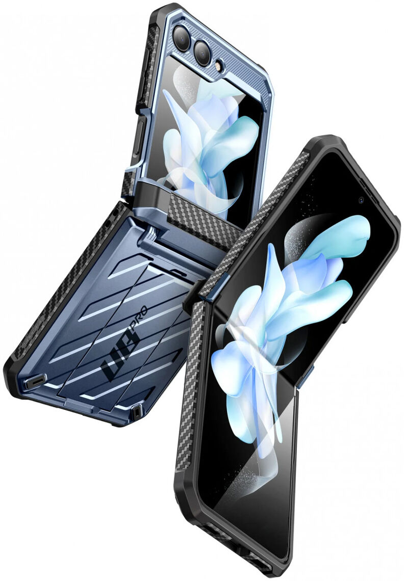 SUPCASE UB Pro Samsung Z Flip 5 Hoesje Full Protect Kickstand Blauw afbeelding 3