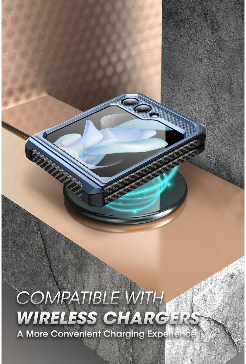 SUPCASE UB Pro Samsung Z Flip 5 Hoesje Full Protect Kickstand Blauw afbeelding 9