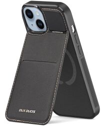 Dux Ducis Rafi iPhone 15 Plus Hoesje MagSafe Pasjes Houder RFID Zwart