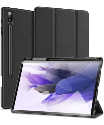 Dux Ducis Domo Samsung Tab S9+ / S9 FE+ Hoes Tri-Fold Book Case Zwart Hoesjes