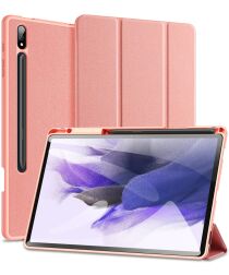 Dux Ducis Domo Samsung Tab S9+ / S9 FE+ Hoes Tri-Fold Book Case Roze