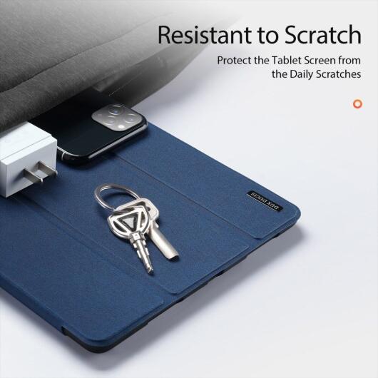 Dux Ducis Samsung Tab S8/S9 Ultra Hoes Tri-Fold Book Case Blauw afbeelding 9