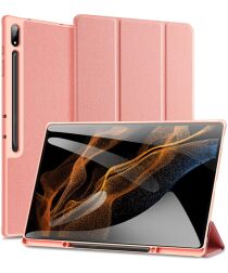 Dux Ducis Samsung Tab S8/S9 Ultra Hoes Tri-Fold Book Case Roze