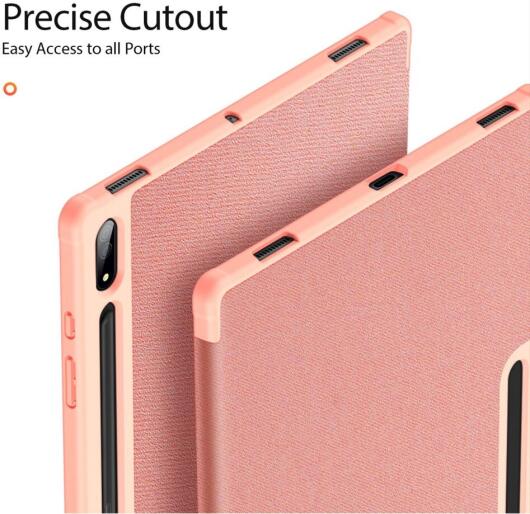 Dux Ducis Samsung Tab S8/S9 Ultra Hoes Tri-Fold Book Case Roze afbeelding 5