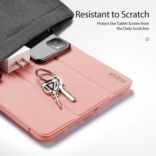 Dux Ducis Samsung Tab S8/S9 Ultra Hoes Tri-Fold Book Case Roze afbeelding 6