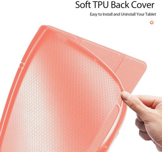 Dux Ducis Samsung Tab S8/S9 Ultra Hoes Tri-Fold Book Case Roze afbeelding 7