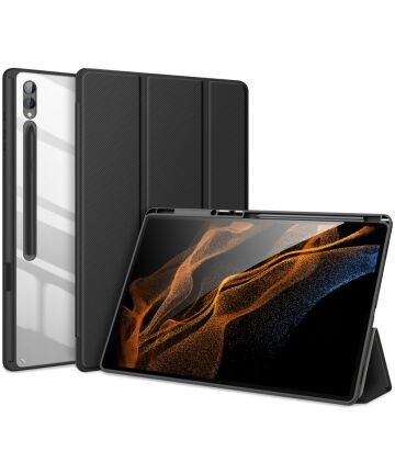 Dux Ducis Toby Samsung Galaxy Tab S9 Hoes Tri-Fold Book Case Zwart Hoesjes