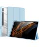 Dux Ducis Toby Samsung Galaxy Tab S9 Hoes Tri-Fold Book Case Blauw