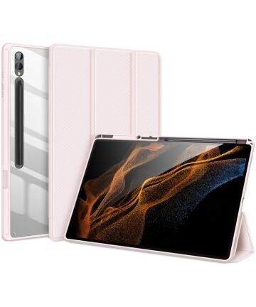 Dux Ducis Toby Samsung Galaxy Tab S9 Hoes Tri-Fold Book Case Roze Hoesjes